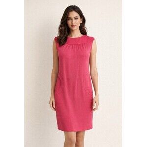 St John Women’s Collection Pink Santana Knit Dress USA sz 2 Pristine Minimalist